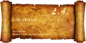 Löb Anita névjegykártya